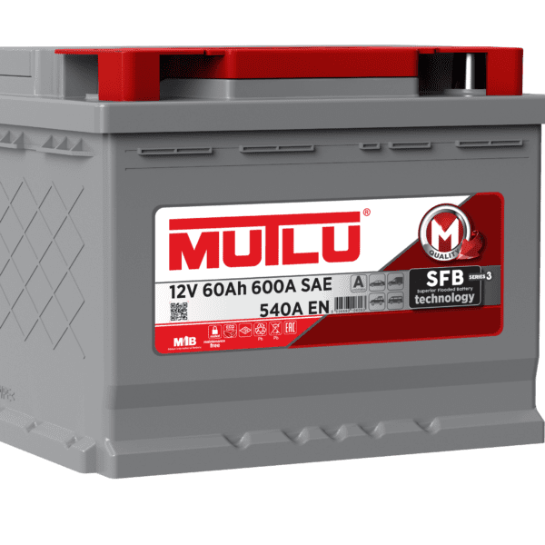 6СТ-60 * MUTLU SFB обратная Толстые 540А 242x175x190 Кальцевый ЕВРОПА н.крепл.