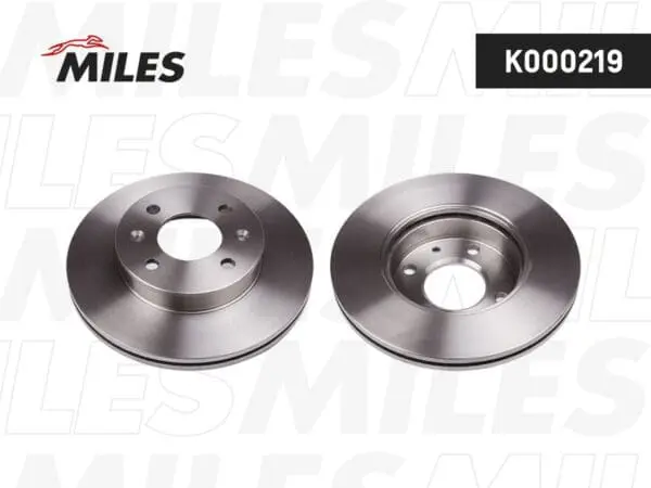 Диск тормозной Miles K000219 HYUNDAI GETZ 1.1-1.6 R13" 02- без АБС передний вент.D 241мм.