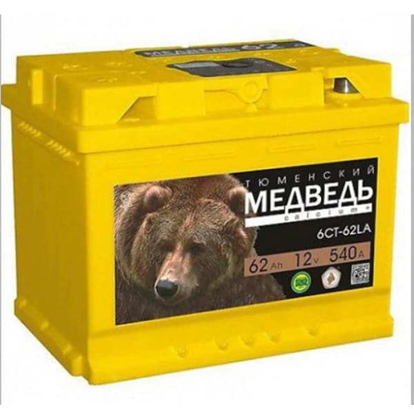 6СТ-60 * Тюменский Медведь обратная Толстые 620А 242x175x190