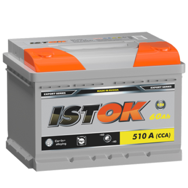 6СТ-60 * ИСТОК STANDART обратная Толстые 590А 278x175x175 Кальцевый