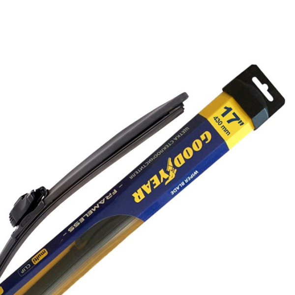 Щетка стеклоочистителя GOODYEAR FRAMELESS бескар 17"/43 cm  всесезонная, MULTICLIP
