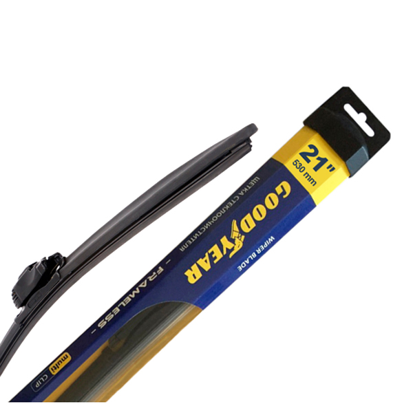 Щетка стеклоочистителя GOODYEAR FRAMELESS бескар 21"/53 cm всесезонная, MULTICLIP