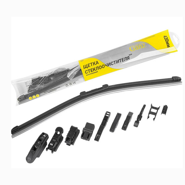 Щетка стеклоочистителя GANZ  GIS01030 NEW 430мм бескар (10 адаптеров)