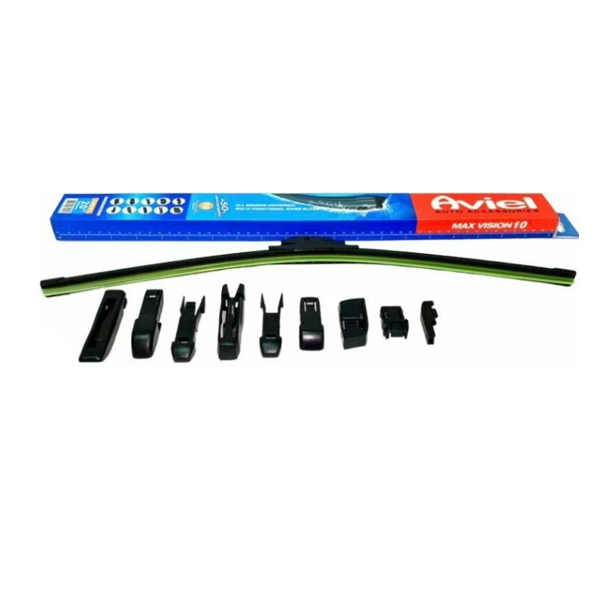 Щетка стеклоочистителя AVIEL MULTI бескаркасная (530мм) в комплекте 10 переходников (адаптеров)