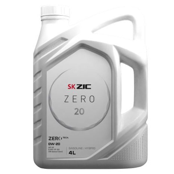 Моторное ZIC ZERO 0W20 4л Синтетика бензин SP GF-6A