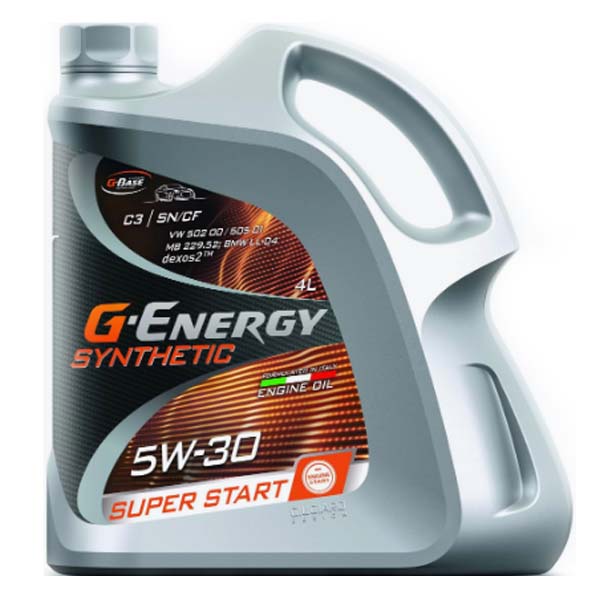 Моторное G-Energy Synthetic Super Start 5W30 4л Синтетика бензин/дизель SP C2/C3