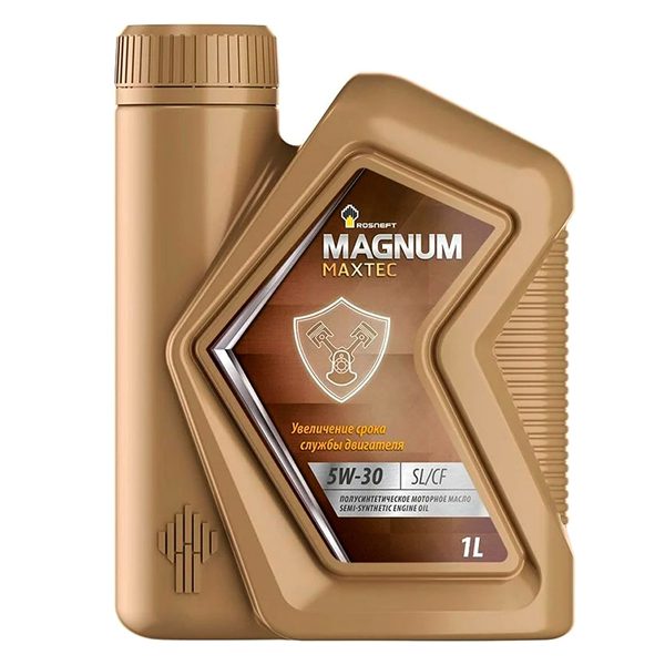 Моторное Rosneft Magnum Maxtec 5W30 1л Полусинтетика бензин SL/CF