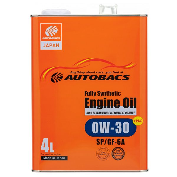 Моторное AUTOBACS ENGINE OIL 0W30 4л Синтетика бензин SP GF-6