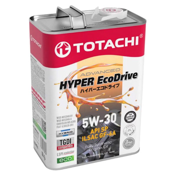 Моторное TOTACHI HYPER Ecodrive Fully 5W30 4л Синтетика бензин SP