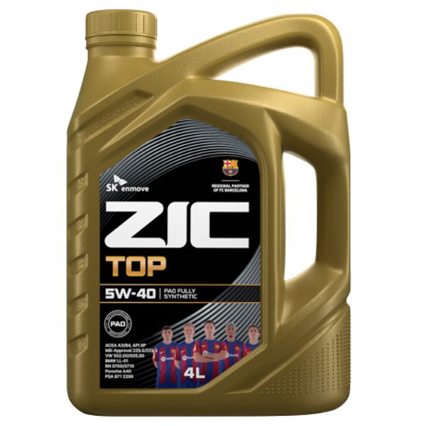 Моторное ZIC TOP 5W40 4л Синтетика бензин/дизель SN/CF A3/B4 NEW