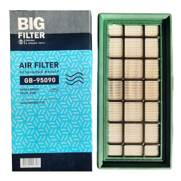 Фильтр воздушный BIG FILTER GB-95090 LADA Largus/Vesta/Xray (для а/м с 12.08.2019г.)