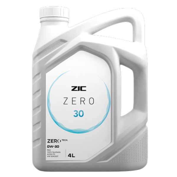 Моторное ZIC ZERO 0W30 4л Синтетика бензин C3 VW 504.00 / 507.00