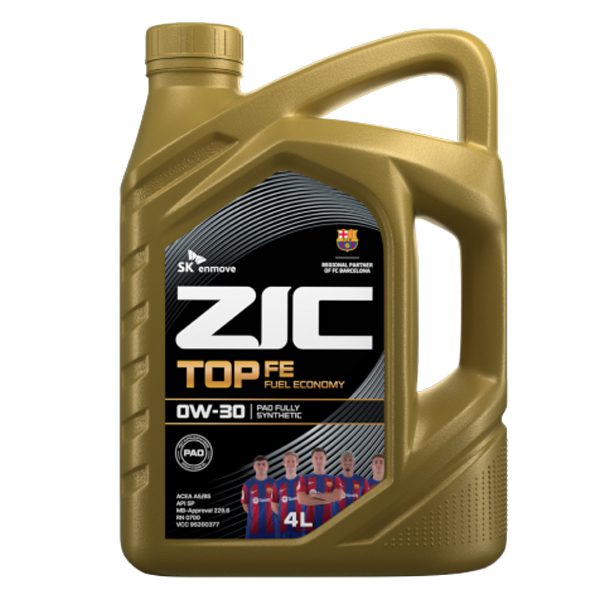 Моторное ZIC TOP 0W30 4л Синтетика бензин SL A5/B5 NEW