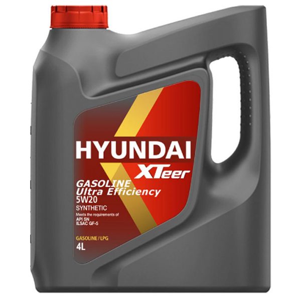 Моторное HYUNDAI XTeer Gasoline Ultra Efficiency 5W20 4л Синтетика бензин SN