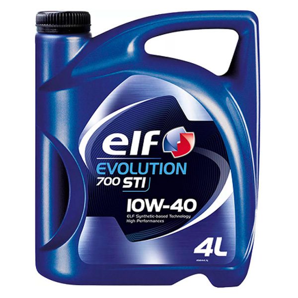 Моторное ELF EVOLUTION 700 STI 10W40 4л Полусинтетика бензин CF/SN A3/B4