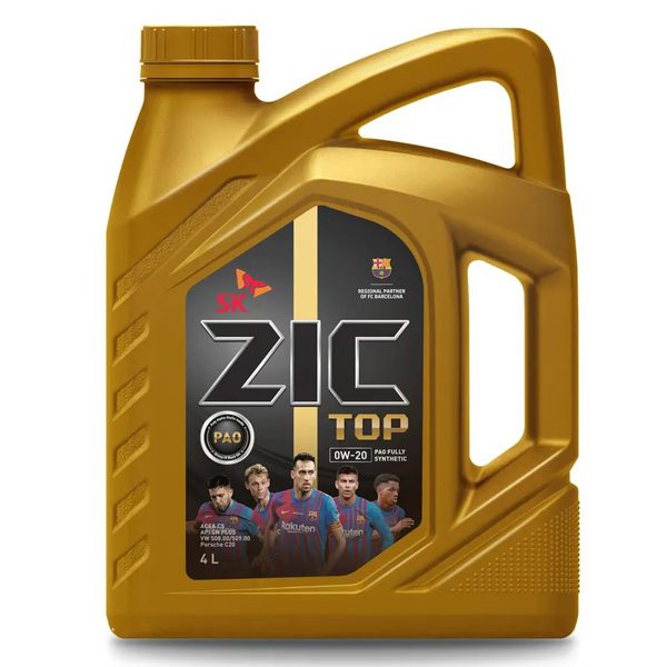 Моторное ZIC TOP 0W20 4л Синтетика бензин SN+ C5 NEW
