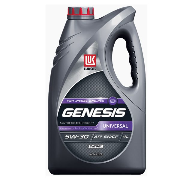 Моторное Лукойл GENESIS UNIVERSAL DIESEL 5W30 4л Синтетика дизель SN/CF C2/C3