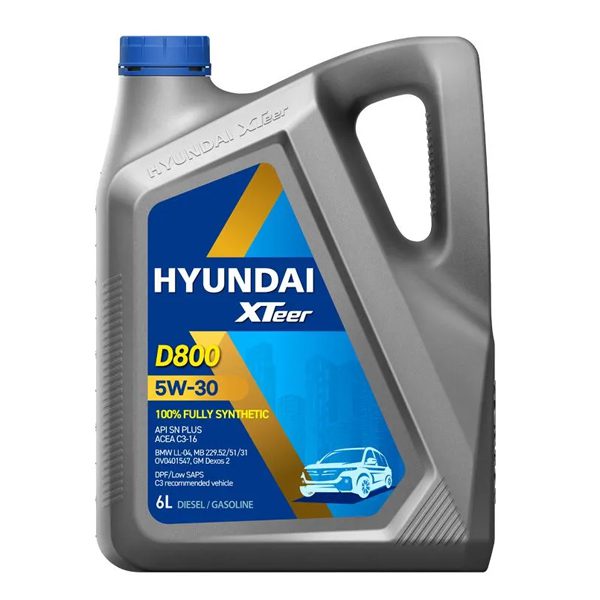 Моторное HYUNDAI XTeer Diesel Ultra Plus 5W30 6л Синтетика дизель SN DPF C3