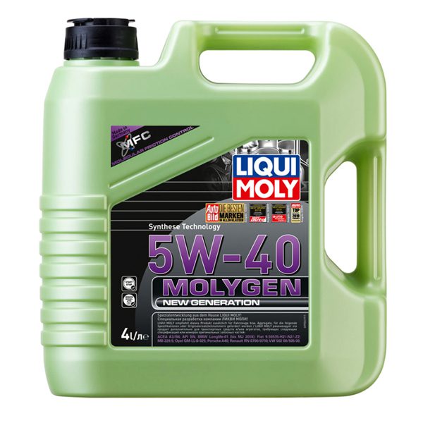 Моторное LIQUI MOLY Molygen New Generation 5W40 4л Синтетика бензин SN A3/B4