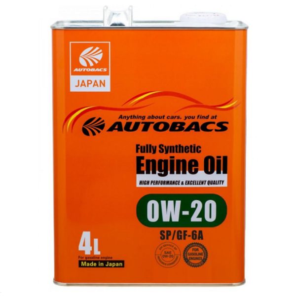 Моторное AUTOBACS ENGINE OIL SYNTHETIC 0W20 4л Синтетика бензин SP GF-6A