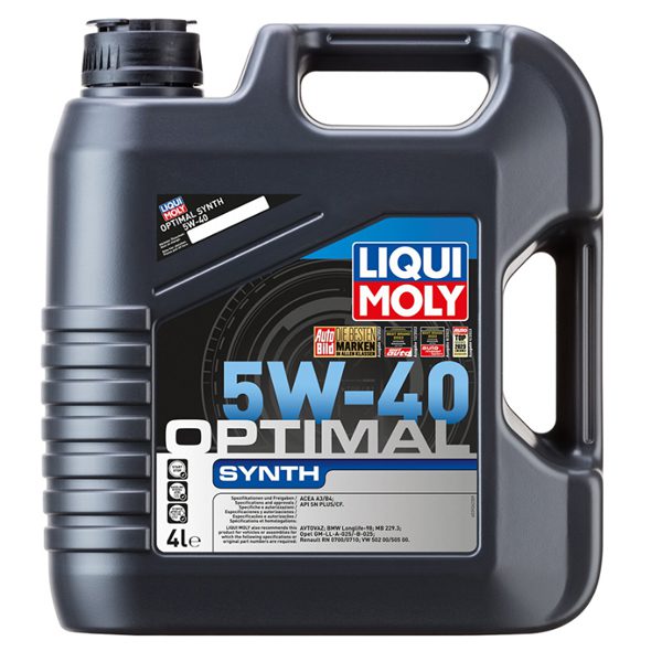Моторное LIQUI MOLY Optimal Synth 5W40 4л Синтетика бензин/дизель SN/CF A3/B4