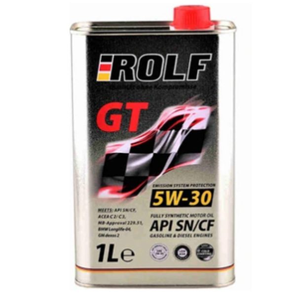 Моторное ROLF GT SAE 5W30 1л Синтетика бензин/дизель SN/CF C3 1 Моторное ROLF GT SAE 5W30 1л Синтетика бензин/дизель SN/CF C3