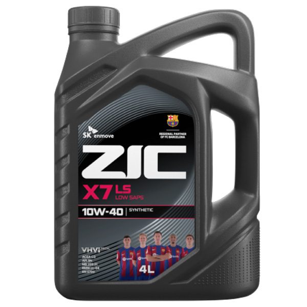 Моторное ZIC X7 LS 10W40 4л Синтетика бензин/дизель SN/CF C3