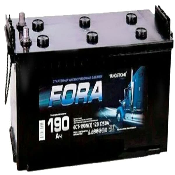 6СТ-190 * FORA обратная евро конус 1250А 516x223x223 Свинец
