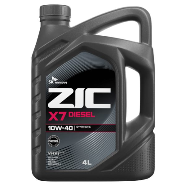 Моторное ZIC X7 DIESEL 10W40 6л Синтетика дизель CI-4 A3/B4 E7