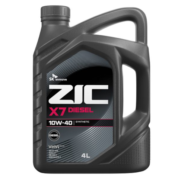 Моторное ZIC X7 DIESEL 10W40 4л Синтетика дизель CI-4 A3/B4 E7