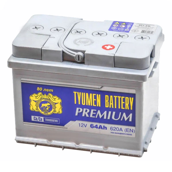 6СТ-64 Тюмень Premium обратная 640А 242x175x190