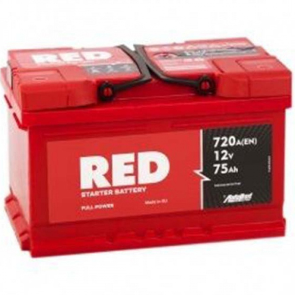 6СТ-75 * RED обратная низкая 720А 278x175x175