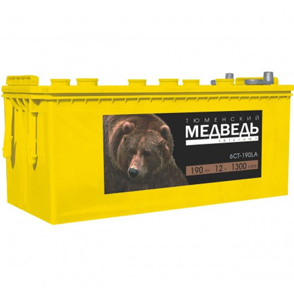 6СТ-190 * Тюменский Медведь прямая болт 1350А 518x228x228