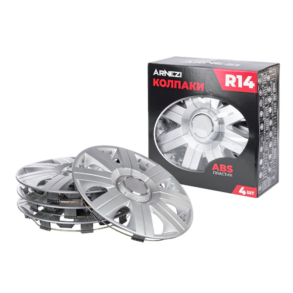 Колпаки колесные R14 Arnezi A0702065 Magellan 4шт (серебристые) ABS-пластик