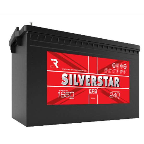 6СТ-240 * SILVERSTAR EFB обратная 1650А 518x275x242 (виброкорпус)