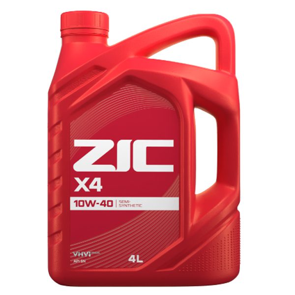 Моторное ZIC X4 10W40 4л Полусинтетика SN