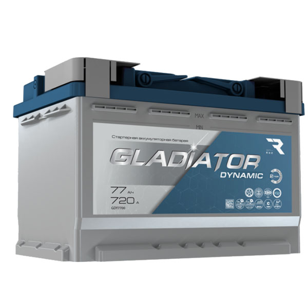 6СТ-77 * Gladiator DYNAMIC прямая 720А 276x175x190