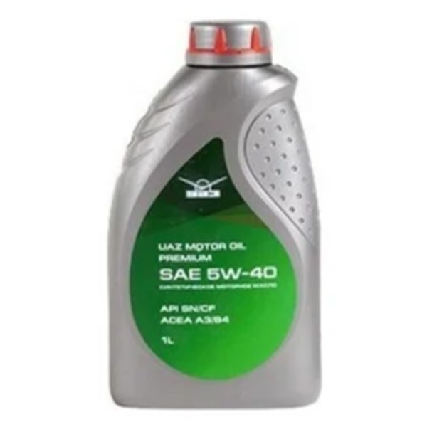 Моторное УАЗ MOTOR OIL PREMIUM 5W40 1л Синтетика бензин/дизель SN/CF A3/B4