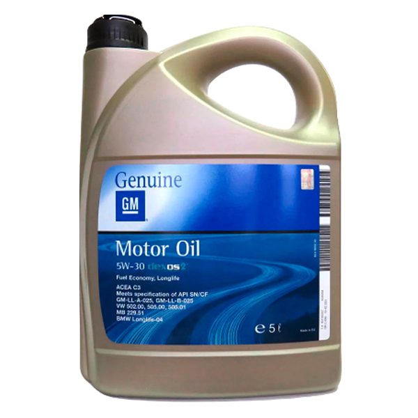 Моторное GM Motor Oil Dexos 2 5W30 5л Синтетика бензин/дизель SN/CF C3