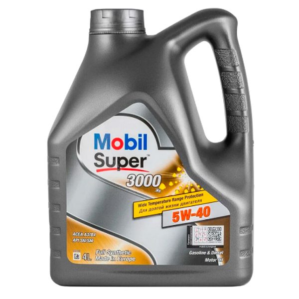 Моторное Mobil Super 3000 X1 5W40 4л Синтетика бензин/дизель SN/SM A3/B4