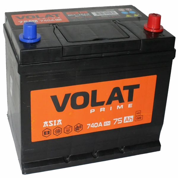 6СТ-80 * VOLAT Prime Asia прямая 740А 261x175x225