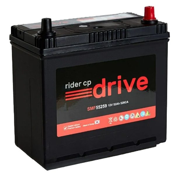 6СТ-52 * RIDER Asia прямая 520А 240x129x220 60B24R SMF55260