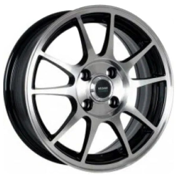 6x14 4x100 49(ET) 56.6(DIA) Megami MGM-5 BKF