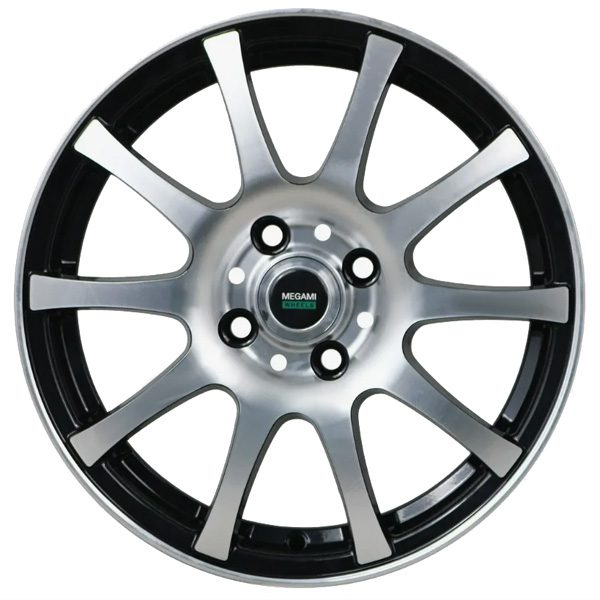 6x15 4x100 46(ET) 54.1(DIA) Megami MGM-2 BKF