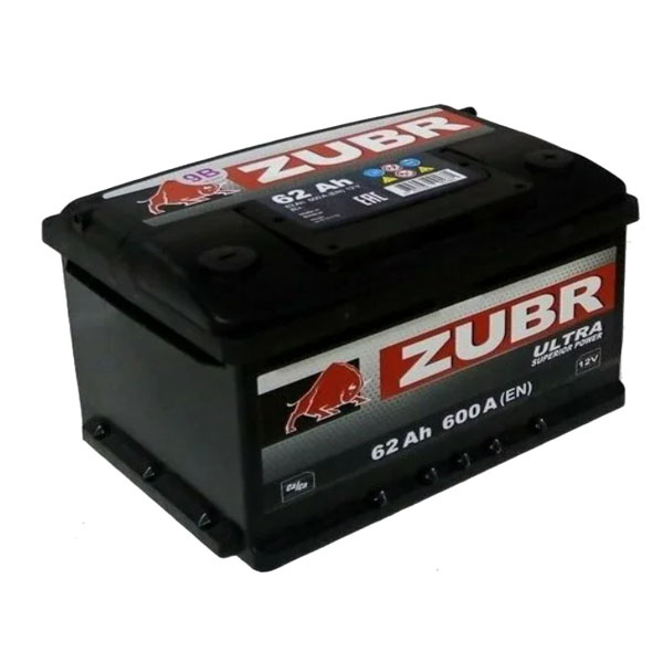 6СТ-62 * ZUBR ULTRA обратная 600А 242x175x175 (низкий)