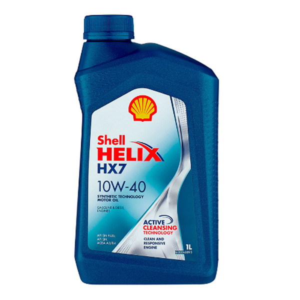 Моторное Shell Helix HX7 10W40 1л Полусинтетика бензин/дизель SN/CF A3/B4 (Helix Plus 10w40)