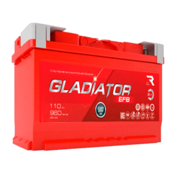 6СТ-110 * Gladiator EFB обратная 960А 353x175x190