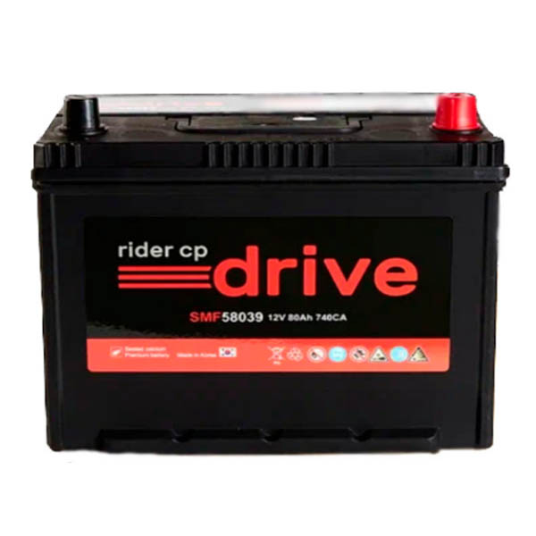 6СТ-80 * RIDER Asia прямая 740А 258x172x220 90D26R SMF58040 (Китай)