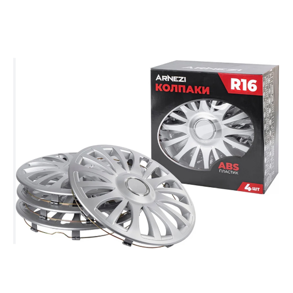 Колпаки колесные R16 Arnezi A0702035 4шт (серебристые) ABS-пластик SAPPHIRE