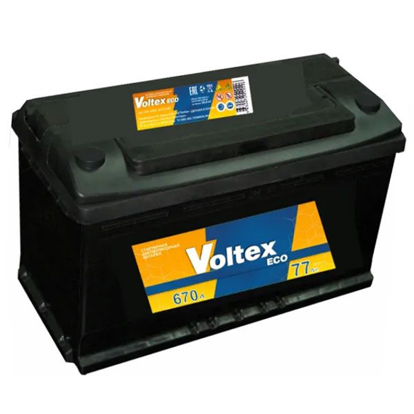 6СТ-77 * VOLTEX Eco обратная 670А 278x175x190 (2024) (Рязань)